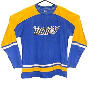 Vintage St. Louis Blues NHL‎ Long Sleeve Hockey Jersey Shirt Men's Size L
